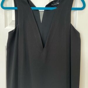 Club Monaco Sleek Black V-Neck Tank Top